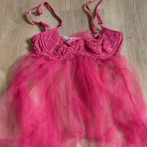 Victoria's Secret Pink Lace Babydoll